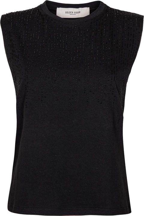 Actual product image Golden Goose cotton vest with applied beads (M)