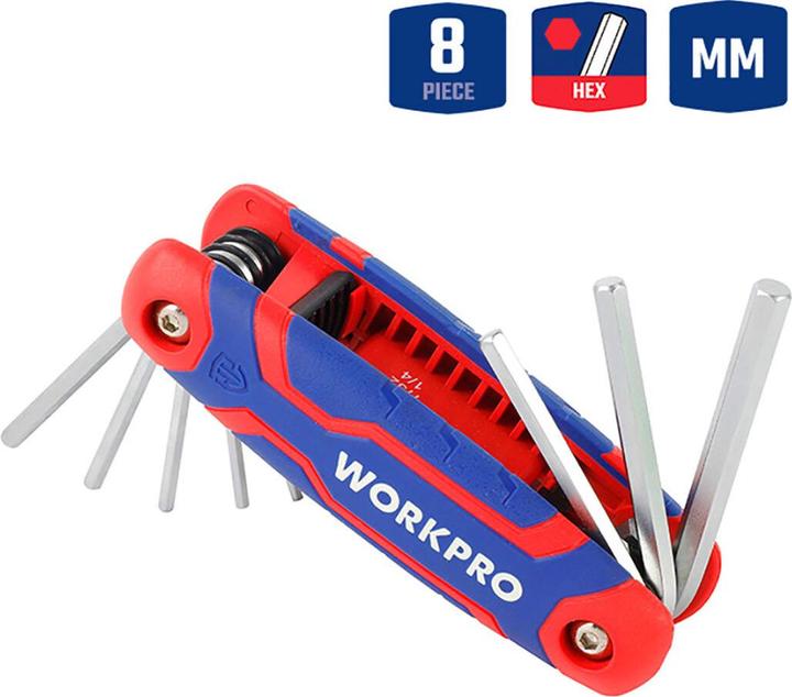 Immagine prodotto Workpro Chiave esagonale esterna 1.5 mm, 2.0 mm, 2.5 mm, 3.0 mm, 4.0 mm