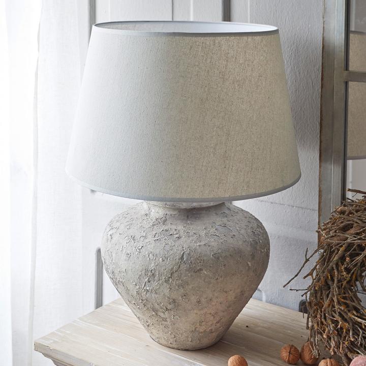 Produktbild Loberon Tischlampe Bandol grau/creme (E27)
