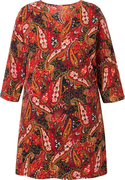 Produktbild Ulla Popken Longshirt, Paisley, A-Linie, Tunika-Ausschnitt, 3/4-Arm (60)