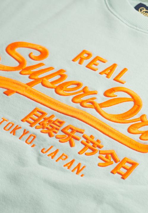 Image du produit Superdry Pull ample à col ras-du-cou fluo Vintage Logo (14)