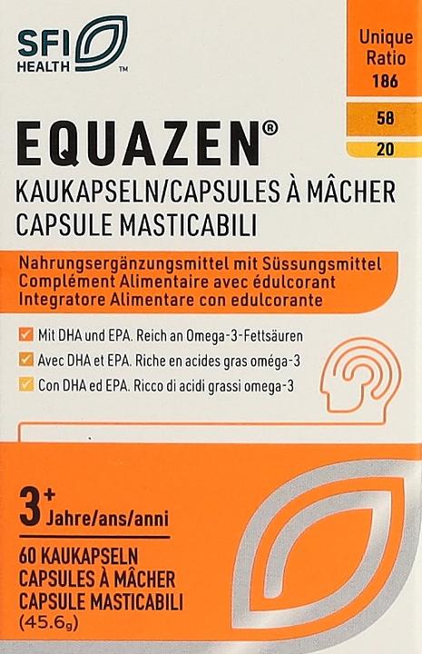 Actual product image Equazen IQ Equazen Chewable Capsules/Capsules à mâcher/Capsule masticabili Ds 60 Stk (60 Piece, Capsules, 75 g)