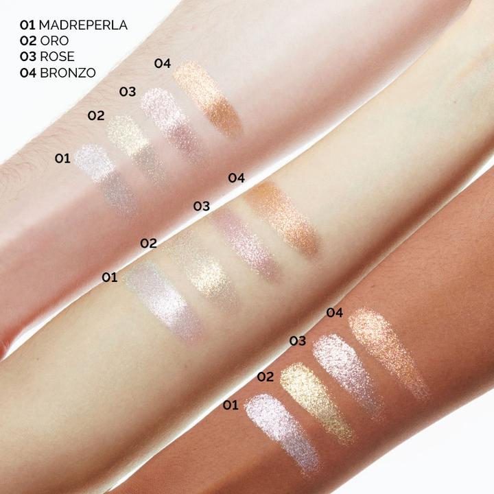 Actual product image Veralab Light Vertigo Multipurpose Illuminating Eyeshadow For Face, Eyes, And Lips - 03 Ros (03 Ros)