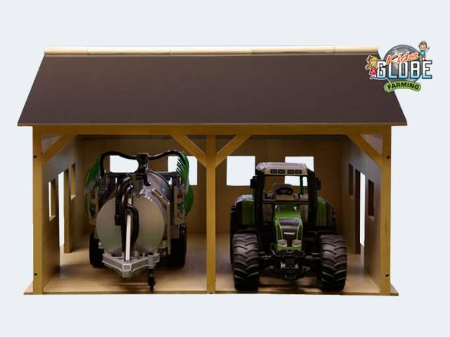 Actual product image Kids Globe Farming Shed for 2 tractors