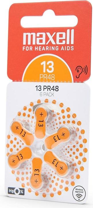 Produktbild Maxell Hörgerätebatterie PR48-13 (6 Stk., PR48)