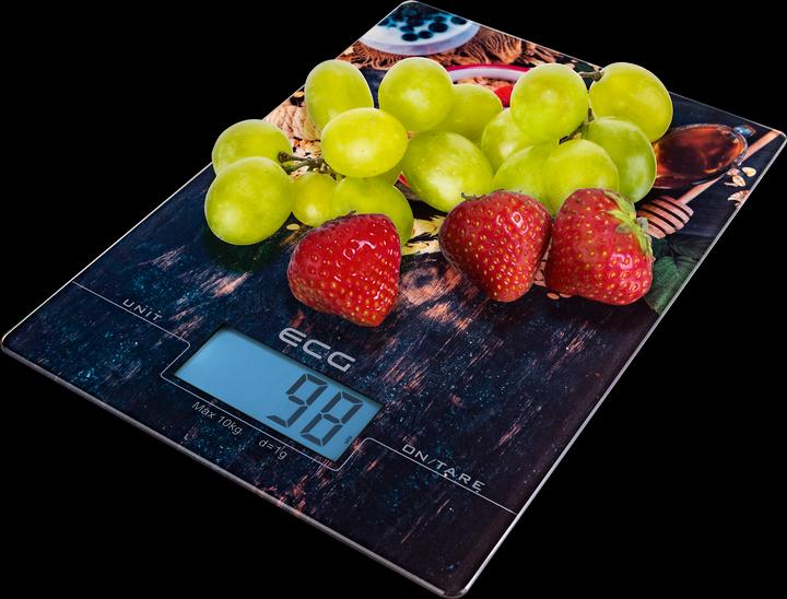Produktbild ECG KV 1021 Berries Mehrfarbig Arbeitsplatte Rechteck Elektronische Küchenwaage