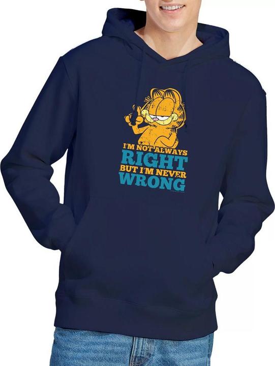 Immagine prodotto Garfield Never Wrong Felpa con Cappuccio Uomo (XXL)
