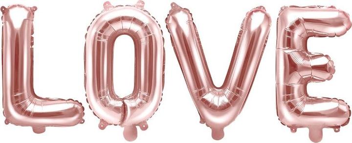 Produktbild Partydeco Alu-Ballon 'Love' RoseGold 35cm (1 x)