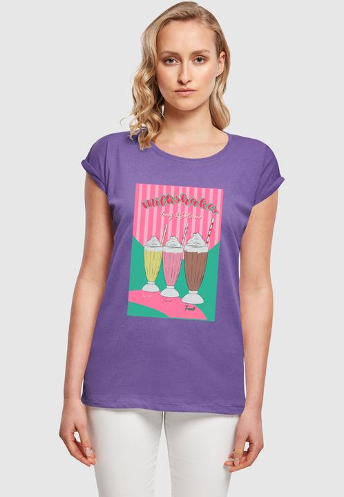 Actual product image Mister Tee MisterTee Ladies Milkshake Tee - Extended Shoulder Tee - 178079 (XS)
