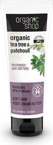 Immagine prodotto Organic Shop Burro cremoso per i piedi biologico all'albero del tè e al patchouli - 75ML (Deodorante per piedi e polvere, 75 ml)