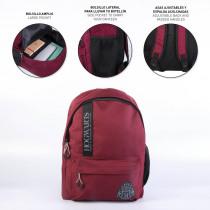 Actual product image backpack casual, dark red
