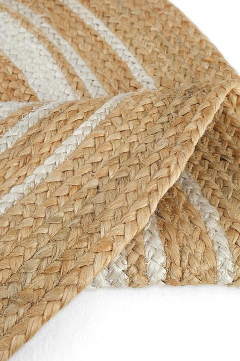 Produktbild Conceptum Hypnose Dustin 100% JUTE Round Oak|Beige Jute Underside Knitting Pattern Handmade Weaving (90 x 90 cm)