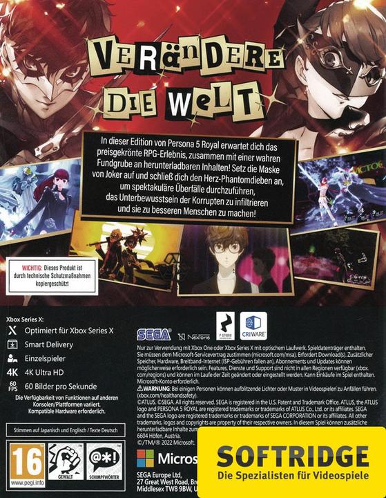 Produktbild Atlus Persona 5 Royal (Xbox One X, Xbox Series X, DE)