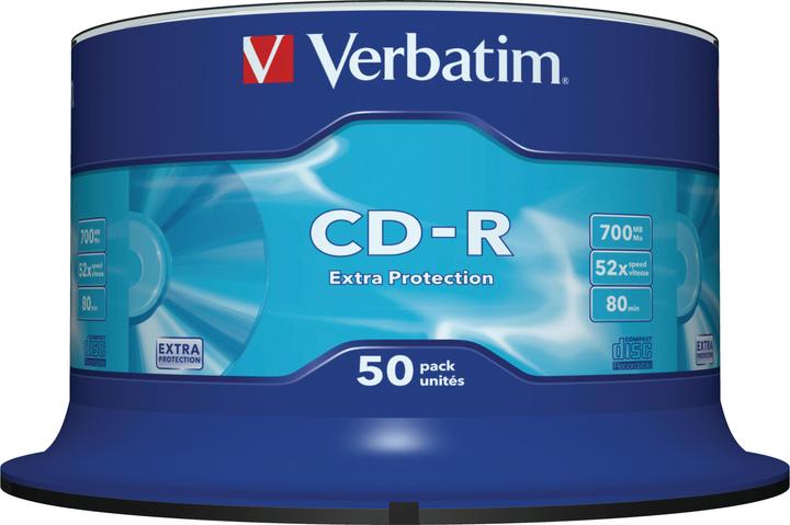 Produktbild Verbatim CD-R, 700MB/80min, 52x, Spindel (50 x)
