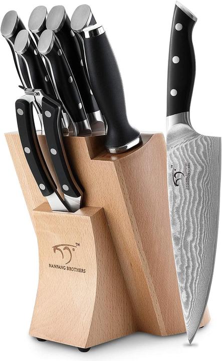 Actual product image Nanfang Brothers Damascus knife set