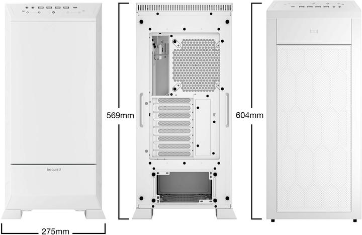 Actual product image be quiet! DARK BASE PRO 901 White (XL-ATX, mATX, Mini-ATX, ATX)