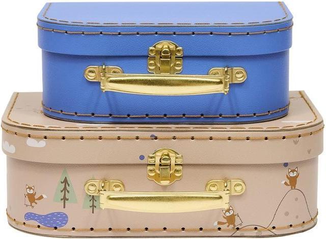 Produktbild Oyoy Spielzeugkoffer Fuchs 2 Stück, Beige, Blau
