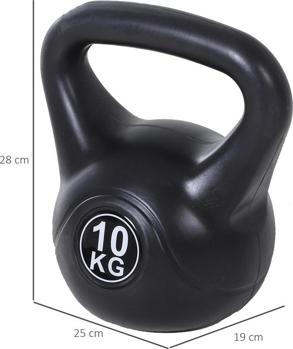 Produktbild Homcom Kettlebell Kunststoff, Sand Schwarz