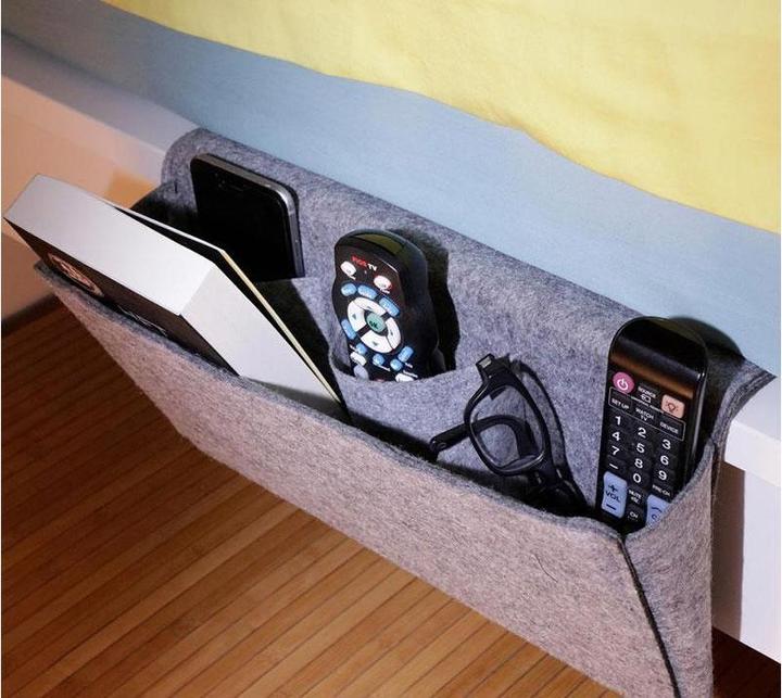 Actual product image Kikkerland Bedside Caddy Felt (3 x 25 x 43.5 cm)