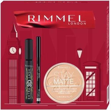 Image du produit Rimmel London Mascara Extra 3d, Poudre Stay Matte, Crayon Soft Kohl