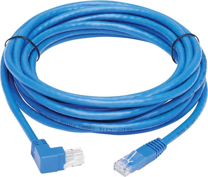 Immagine prodotto Eaton Cavo Ethernet UTP modellato Cat6 Gigabit ad angolo retto RJ45 fino a RJ45m blu (U/UTP, CAT6, 4.60 m)