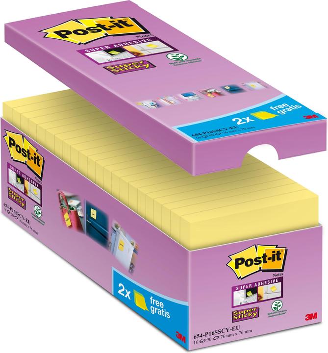 Image du produit Post-it Super Sticky (76 x 76 mm)