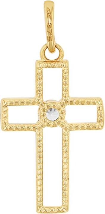 Image du produit Amor Pendentif pour femme, or 375, zirconium synth. | croix (Or 375, 9 ct)