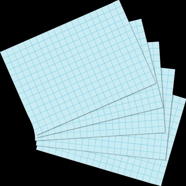 Image du produit Herlitz Fiches, DIN A6, quadrillées, bleues en papier, 170 g/m², sans bois, 5 mm quadrillées, couleur ligne (A6, 170 g/m², 100 x)