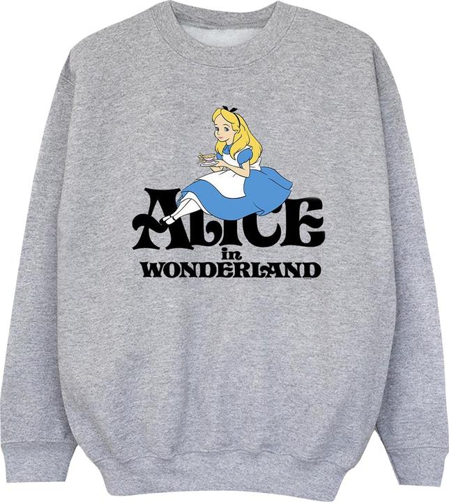 Disney Mädchen Alice im Wunderland Teetrinker Klassisches Sweatshirt