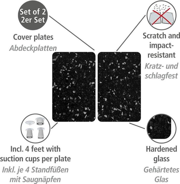 Actual product image Wenko Glass cover tiles terrazzo