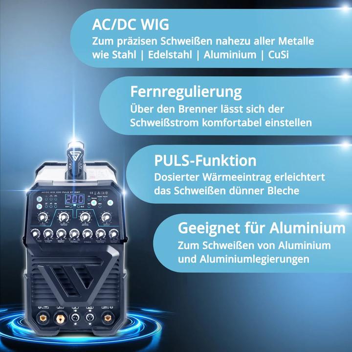 Produktbild Stahlwerk Schweissgerät AC/DC WIG 200 Puls ST IGBT / 200 A