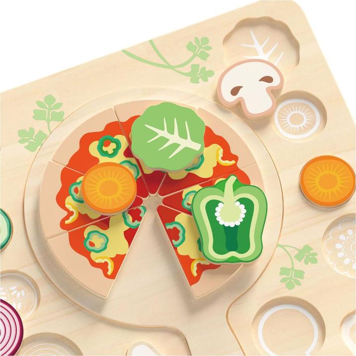 Actual product image Classic World Moulded wooden pizza puzzle, 22 pieces. (22 pieces)