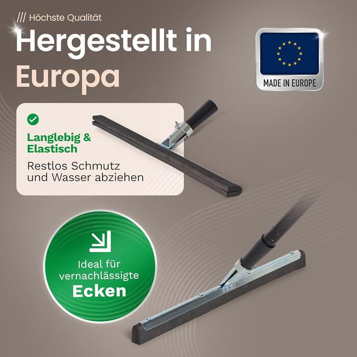 Produktbild Novaliv 3X Badabzieher mit Stiel Dusche Edelstahl Badabzieher Dusche Edelstahl XXL breit Fliesen Was