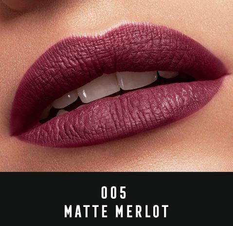 Actual product image Max Factor Lipfinity Velvet Matte 4 ml 005 Matte Merlot (005 Matte Merlot)