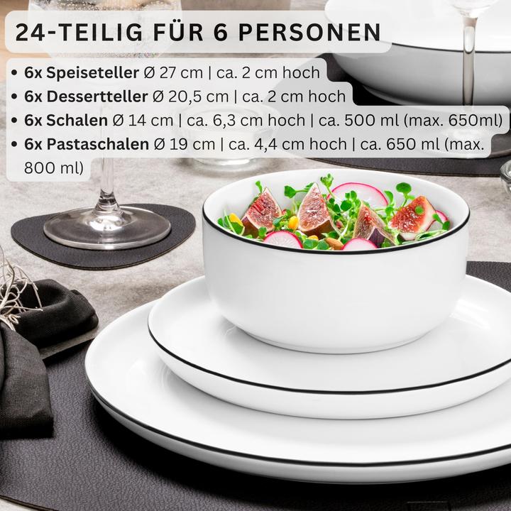 Immagine prodotto Sänger Geschirr Marlo Black Rim (6 Pezzo/i)