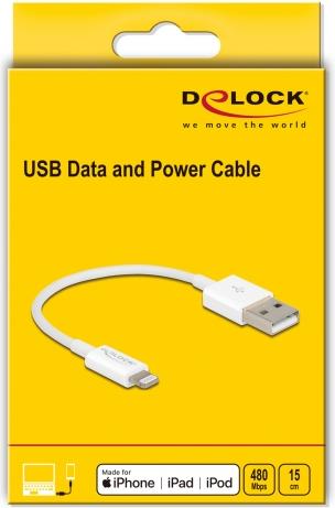 Actual product image Delock USB A – Lightning (0.15 m, USB 2.0)