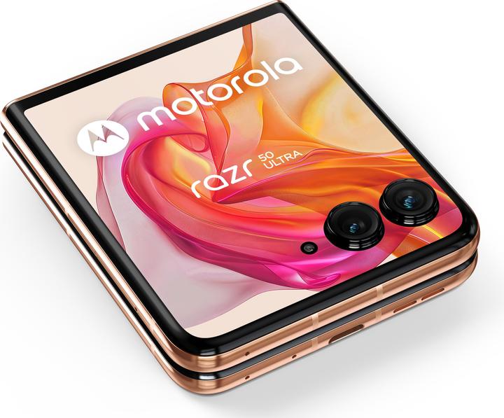Productafbeelding Motorola RAZR 50 Ultra 12/512 GB Perzik Fuzz (512 GB, Perzikpluis, 6.90", SIM + eSIM, 50 Mpx, 5G)