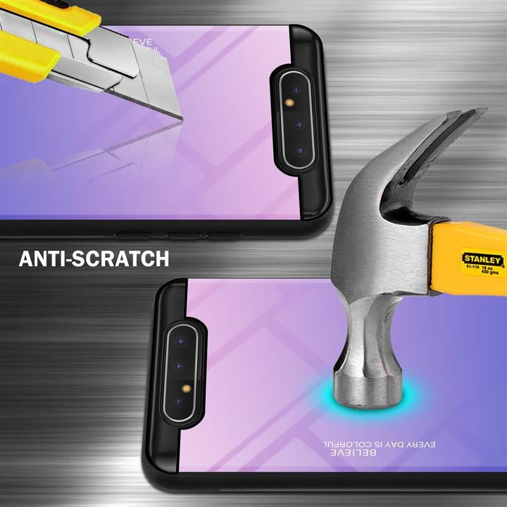 Image du produit Cadorabo Couverture en verre TPU 2 couleurs (Samsung Galaxy A80)