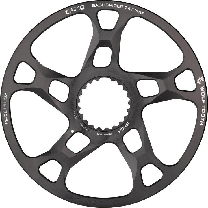 Wolf Tooth CAMO Shimano Direct Mount BashSpider, Boost M5, black