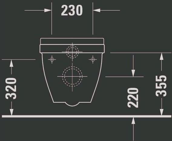 Actual product image Duravit Wall-hung WC STARCK 3 deep, 360x540mm white WG