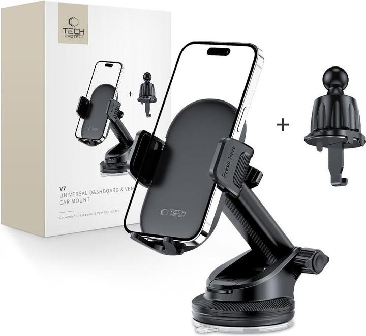 Produktbild Tech-Protect V7 car phone holder for cockpit / air vent - black