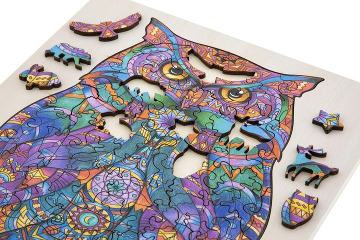 Actual product image Grafix Unique wooden puzzle owl, 130pcs. (130 pieces)