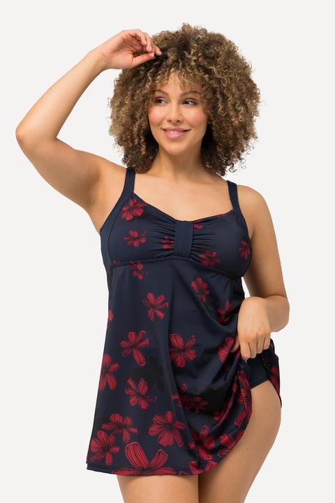 Produktbild Ulla Popken Badekleid, Blüten, Softcups, Träger verstellbar (46)