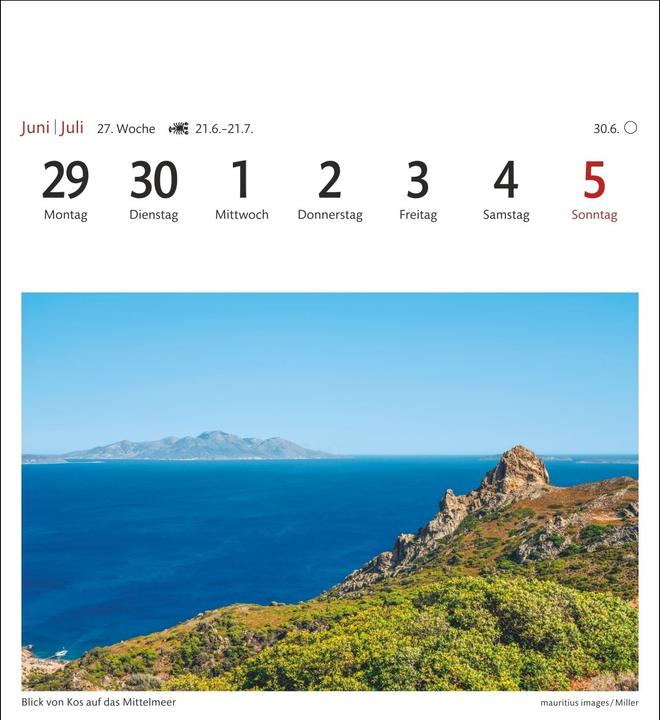 Actual product image Harenberg Griechische Inseln Sehnsuchtskalender 2026 - Wochenkalender mit 53 Postkarten (Hardcover, German)