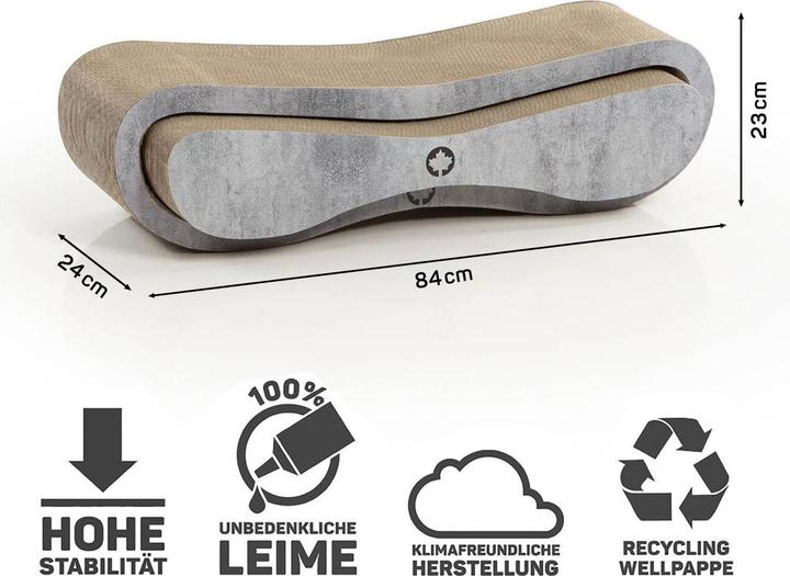 Produktbild CanadianCat Kratzmöbel Set Orbit & Satellite, Betonoptik (23 cm, Steingrau)