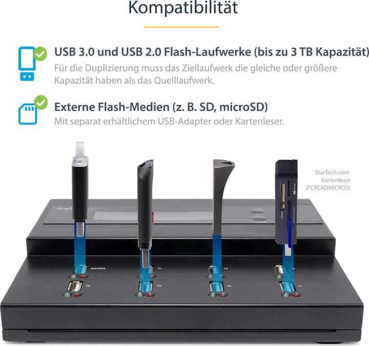 Produktbild StarTech USB Duplicator - 1:7 - USB Sticks - Flash Drive Duplicator (USB-A, 7 Ports)