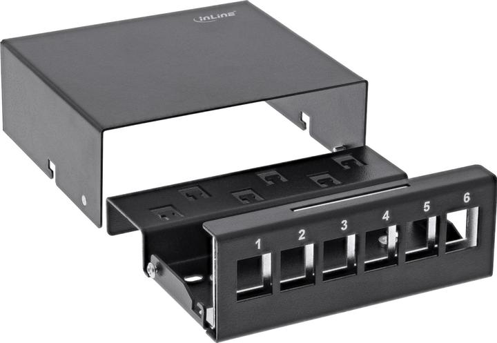 InLine Patchfeld-Dose Aufputz für 6x Keystone RJ45