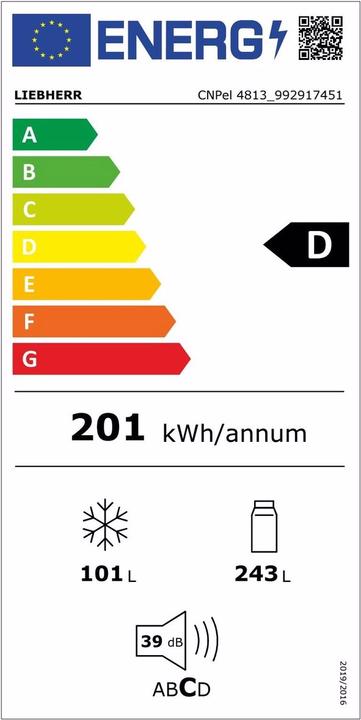 Energie-Label Liebherr CNPel 4813 (368 l)
