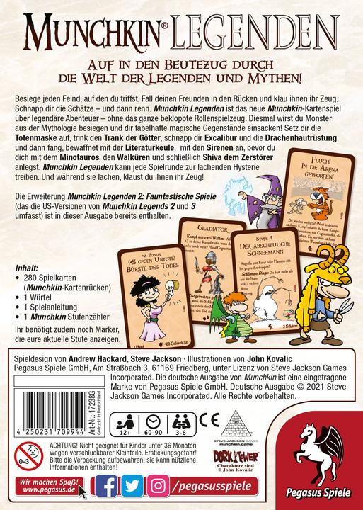 Image du produit Pegasus Légendes de Munchkin (Allemand)