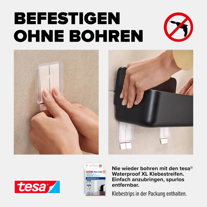 Produktbild tesa LAVAA Duschkorb, klein inkl. Klebelösung ohne Bohren